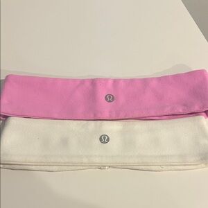 lululemon athletica Pink and White Headbands